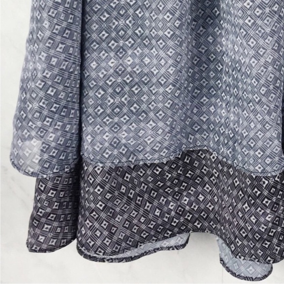 Whitney Eve Quartz Gray Blue Print Mini Skirt NWT - Picture 6 of 7